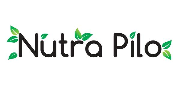 Nutra Pilo Logo with green leaves